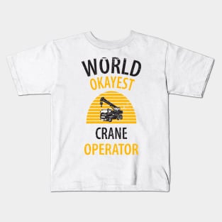 crane driver father father's day construction work Kids T-Shirt